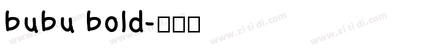 bubu bold字体转换